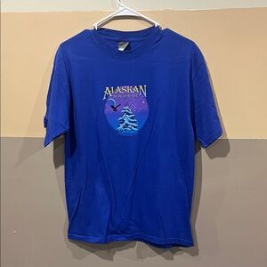 Hanes Alaskan Brewing Co. Winter Ale Blue Graphic T-Shirt Hanes Beefy-T Size M